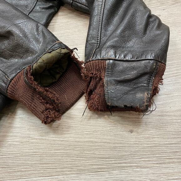 True Vintage 50s 60s Aviator Bomber Flight Jacket Talon Zipper Men's L - Picture 9 of 10